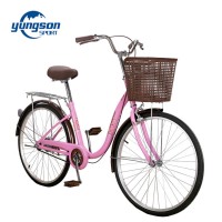 Durable Pink Lady Bike Comfortable City Bike For Women