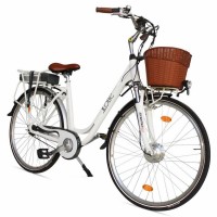 2020 Domlin electric bike city bike rear carrier battery pretty looking for lady